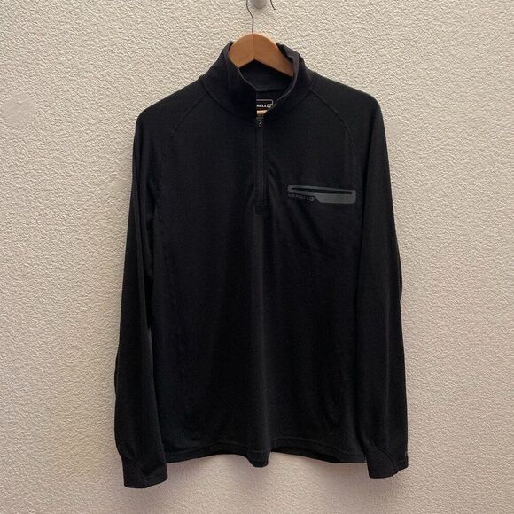 Merrell UPF 30+ Opti-Wick 1/4 Zip Pullover Shirt Medium Black Running Outdoor - Picture 1 of 4